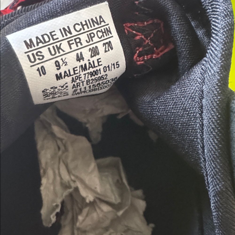 Adidas Black and Red Athletic Shoes - Picture 5 of 6